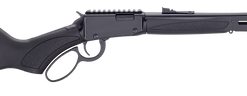 Henry H1 X Model 22 WMR, 1.65" Threaded Barrel, 1/2X28 Thread Pitch,rd Blued, Synthetic Stock, Black, Grip, Adjustable Fiber Optic Rear Sight,...