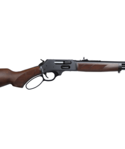 Henry H10 Protector Carbine 45-70 Government, 16.5" Threaded Barrel, Blued, American Walnut, Checkered, Adj Semi-Buckhorn, Diamond Insert, Brass...