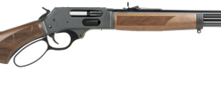 Henry H10 Provider 45-70 Government, 20" Barrel, Blued, American Walnut, Checkered Grip, Adj Semi-Buckhorn, Brass Bead, 6rd