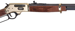 Henry Side Gate 360 Buckhammer, 20" Barrel, Walnut Furniture, Polished Brass Rec, 5rd