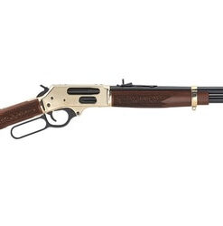 Henry Side Gate Lever Action, .410 Ga, 2.5" Chamber, 20" Barrle, Brass Receiver, Walnut Stock, 5Rd, Fully Adjustable Semi-Buckhorn Sights