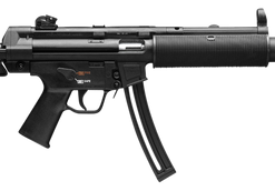 HK MP5 SD 22 LR, 16" Barrel, A3 Telescoping Stock, Faux Suppressor, Black, 25rd