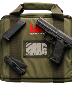 HK P8 A1 9mm, 4.25" Barrel, Matte Black, 3-Dot, Reversed Safety/Decocker Lever, 2x10rd Mags, Boker Knife, Commemorative Green Case