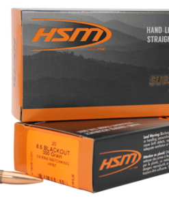 HSM 8.6 Blackout 300gr Hollow Point Boat Tail 20 Per Box/25 Case