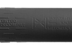 HUXWRX Flow 9K Ti Suppressor 9mm, 5.87" Length, 1/2x28 Booster, Black Cerakote