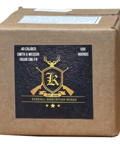 Kendall Ammo 40 S&W, 165gr, Complete Metal Jacket, 500rd Box