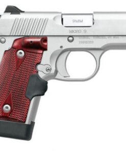 Kimber Micro 9 w/Laser Micro Frame 9mm 3.15" Match Grade Barrel, Silver Serrated SS Slide, SS Aluminum Frame w/Beavertai, Crimson Trace Laser...