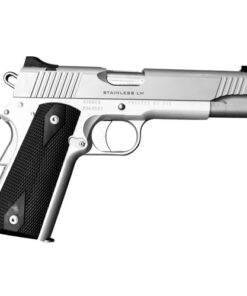 Kimber Stainless LW 1911 45 ACP, 5" Barrel, Silver, Black Rubber Grips, 7rd