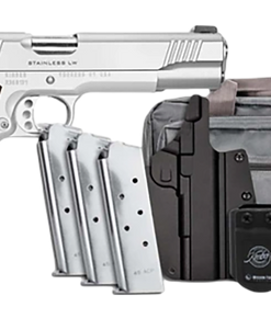 Kimber Stainless LW Bundle 45 ACP 5" Match Grade Barrel, SS Slide W/Fiber Optic Front Sight, 8 Rd