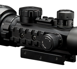 Konus KonusPro AS-34 Matte Black 2-6x28mm 34mm Tube Dual Illuminated (Red/Green) Engraved Mil-Dot Reticle Features Bubble Level