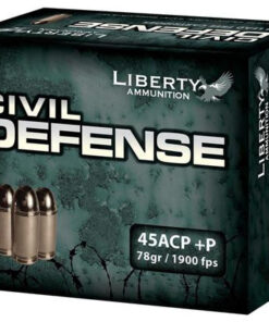 Liberty Ammo Civil Defense 45 ACP+P, 78gr, LF Fragmenting HP, 20rd