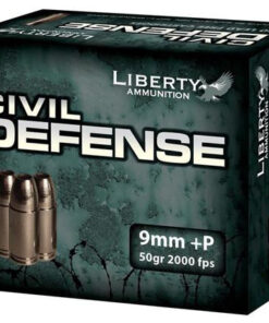 Liberty Ammo Civil Defense 9mm 50gr, LF Fragmenting HP, 20rd Box