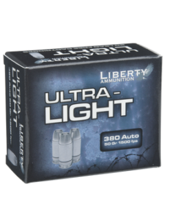 Liberty Ammunition Ultra-Light .380 ACP, 50gr, Deep Cavity Projectile, 20rd