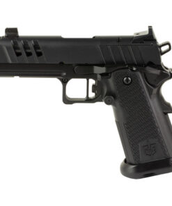 MAC 9 9mm, 4.25" Comp Barrel, QPD Finish, Black, Target Crown, AOS Optics Cut, Blade Front, Adj Rear, 2x17rd