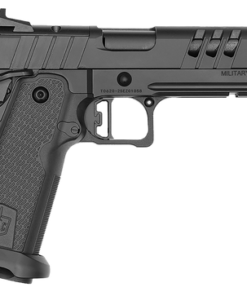 MAC 9 DS-D 9mm, 5" Comp Barrel, QPD Finish, Black, Target Crown, AOS Optics Cut, Blade Front, Adj Rear, 2x17rd