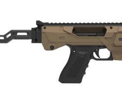Meta Tactical Llc MX-1 Conversion Kit Compatible Glock, Tan Aluminum Frame M-Lok & Picatinny Rail, Black Polymer Folding Stabilizer