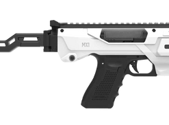 Meta Tactical Llc MX-1 Conversion Kit Compatible Glock, White Aluminum Frame M-Lok & Picatinny Rail, Black Polymer Folding Stabilizer