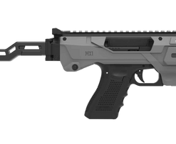 Meta Tactical MX-1 Conversion Kit Compatible Glock, Gray Aluminum Frame M-Lok & Picatinny Rail, Black Polymer Folding Stabilizer