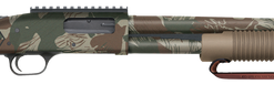 Mossberg 590 Blikesem, 12 Ga, 14.375" Barrel, Rhodesian Brushstroke Camo, FDE AfterShock Grip and Forend Strap, Picatinny Rail, 5 Rd