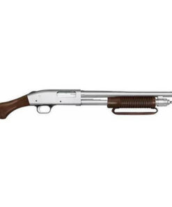 Mossberg 590 Night Stick 12 Ga, 3" Chamber 14.375" Barrel, Polished Chrome Rec, Walnut Furniture, 5rd