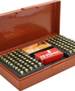 MTM 22/17 Rifle Cartridge Box Poly Rust, Handle