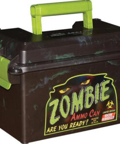 MTM Zombie Ammo Can 50 Cal 7.4"x13.5"x8.5" Poly Black/Grn