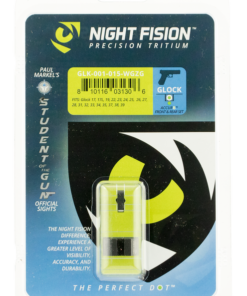 Night Fision Night Sight Set Accur8 Front/Square Rear fits Glock 17, 17L, 19, 22-28, 31-35, 37-39 Accur8 Front/Square Rear Green White Outline...