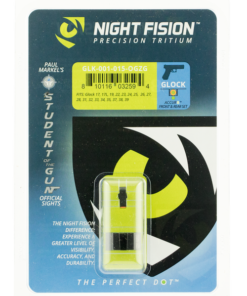 Night Fision Night Sight Set Accur8 Front/Square Rear fits Glock 17, 17L, 19, 22-28, 31-35, 37-39 Accur8 Front/Square Rear Green Orange Outline...