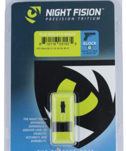Night Fision Night Sight Set Square Front/U-Notch Rear Glock 20/21/29/30/31/32/36/40/41 Green Tritium White Outline Black