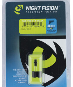 Night Fision Night Sight Set Square Front/U-Notch Rear Glock 42/43 Green Tritium White Outline Black