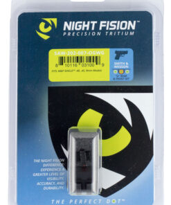 Night Fision Night Sight Set Square Front/U-Notch Rear S&W M&P Shield Green Tritium Orange Outline Tritium Green White Outline Black