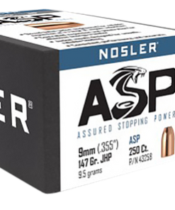 Nosler Assured Stopping Power Competition 9mm .355 147gr, Jacketed Hollow Point 250 Per Box -NOT AMMO-