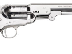 Pietta 1851 Navy Yank 36 Caliber, 7.5" Barrel, Silver Polished Frame, Walnut Grip, 6rd