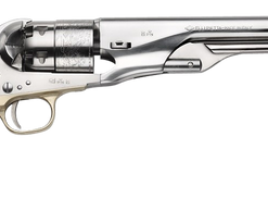 Pietta 1860 Army "Old Silver" 44 Cal, 8" Barrel, Silver Steel Frame, Walnut Grip, 6rd