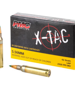 PMC X-Tac 5.56x45mm, 62gr, Light Armor Piercing, Green Tip, 20rd Box
