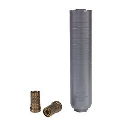 Q Thunder Chicken Rifle Suppressor, 1.75" Diameter, 8.125" Length, 7.62/300Blk/300 Win, Titanium, Black, Quickie Fast Attachment