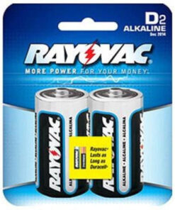 Rayovac D HIGH ENERGY Alkaline Batteries Silver/Blue 1.5 Volts 12,000 mAh (2) Single Pack