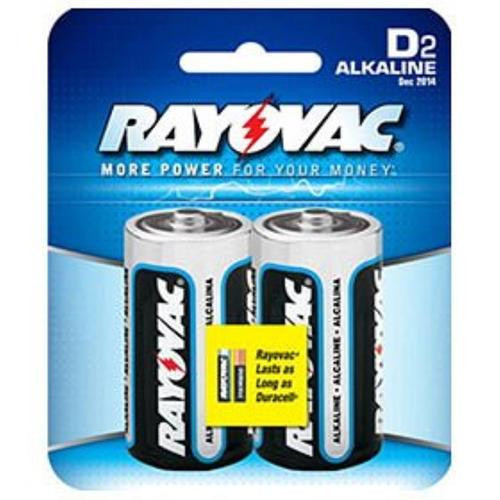 Rayovac D HIGH ENERGY Alkaline Batteries Silver/Blue 1.5 Volts 12,000 mAh (2) Single Pack