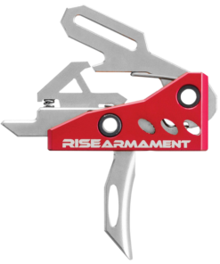 Rise Armament RA-535 High Performance AR-Platform Silver/Red Hardcoat Anodized Single-Stage Straight 3.50 lbs