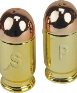 RIVERS EDGE PISTOL CARTRIDGE SHAPED SALT & PEPPER SHAKERS