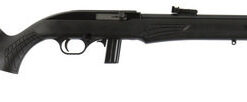 Rossi 22LR, 18" Barrel, Black, Synthetic Stock, 10Rd, Adjustable Fiber Optic Sights
