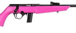 Rossi RB22 22 LR, 16" Barrel, Black, Pink Synthetic, Fiber Optic Sights, 10rd