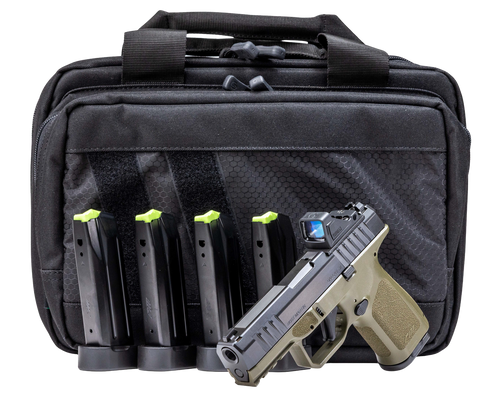 Rost Martin RM1C *CA Compliant 9mm 4" Match Barrel, Black Nitron Steel Serrated w/Optic Slide, OD Green Polymer Frame, 10 Rd