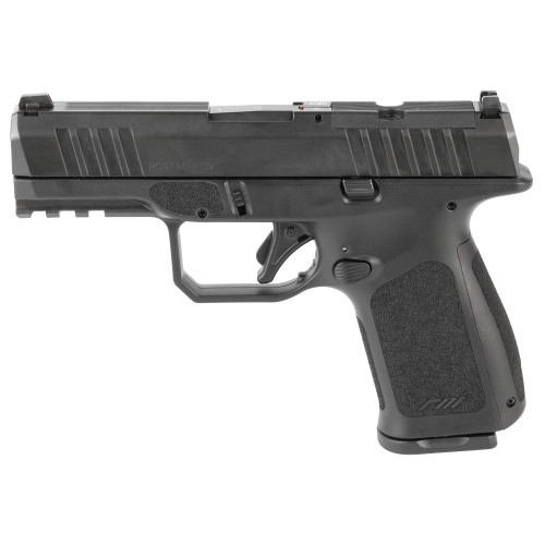 Rost Martin RM1C CA Legal 9mm,4" Black Compensated Match Grade Barrel, Black Tenifer Optic Ready/Serrated Steel Slide, Black Textured Grip, 10rd
