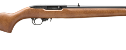 Ruger 10/22 22 LR, 18.5" Barrel, Satin Black, Birch Stock, Adj Rear Sight, Gold Bead Front, 10rd
