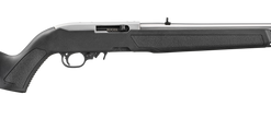 Ruger 10/22, 22 LR, 18.5" SS Barrel & Receiver, Black Stock, Adj Rear, Gold Front, 10rd