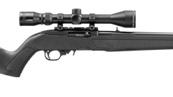 Ruger 10/22 Scope Package 22 LR, 16.4" Threaded Barrel, 1/2X28 Satin Finish, Black, 10rd Rotary Magazine, W/Factory Mounted Viridian EON 3-9X40 Scope