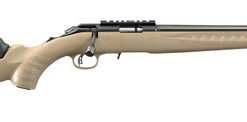 Ruger American 22 LR, 16" Barrel, Threaded 1/2X28, Satin Blued, Black, Flat Dark Earth, 10rd, Scope Base, Flush Mounted Rotary Magazine