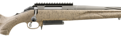 Ruger American Ranch Gen II 6.5 Creedmoor, 16.1" Threaded Barrel, Flat Dark Earth Splatter, Black Rec, 3rd