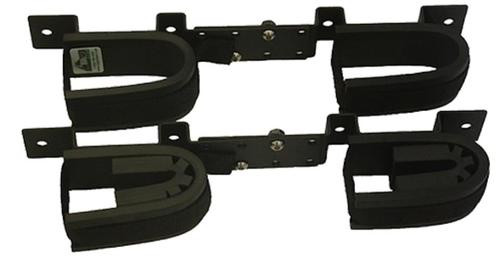 Rugged Gear Double Gun Rack Screw-Attach Hardware Included Black